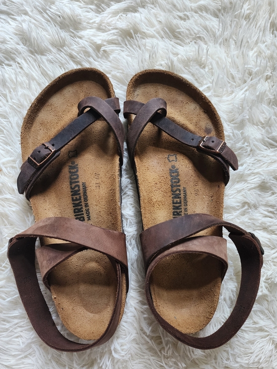 Birkenstock Shoes - Birkenstock Brown Yara Leather *discontinued* Sandals